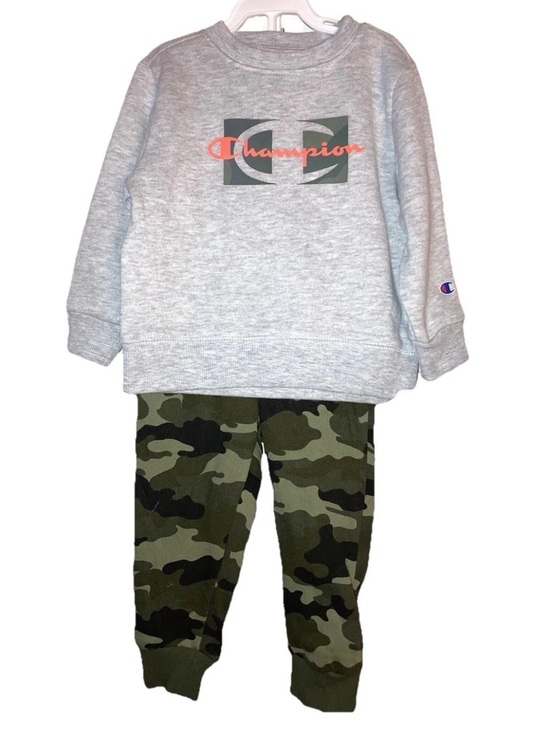 Champion Other - Champion Camo Toddler Boys 2-Piece Outfit Sweatshirt Jogger Loungewear 24 Months
